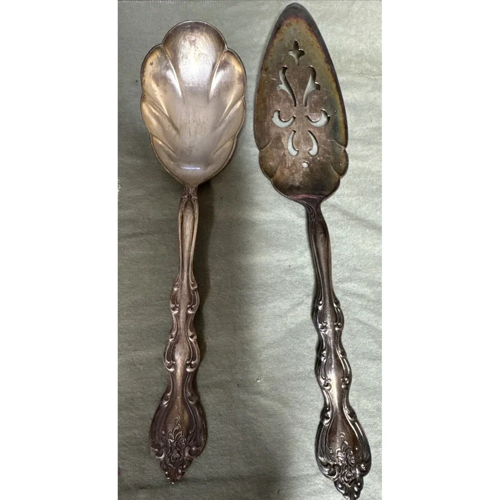 INTERNATIONAL‎ Interlude Silverplate 1971 2 Pc Set Silverware Serving Utensils